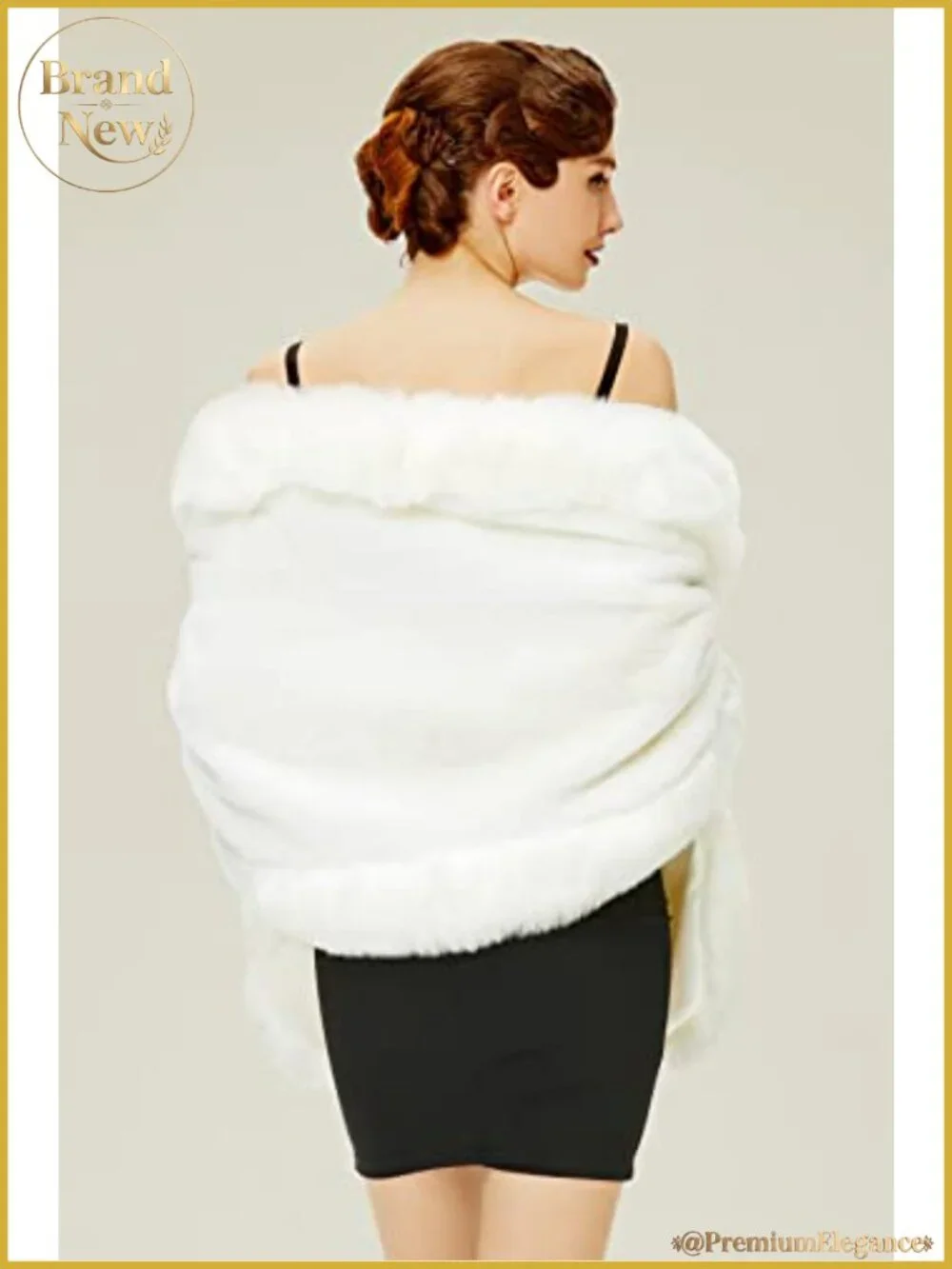 Faux Fur Shawl Wrap Cape for Winter Coat Collar Scarf